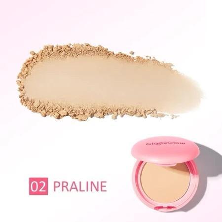 GLAD2GLOW Perfect Blurring Powder Foundation | G2G Pressed Powder with BB Cream Finish | Smooth & Long‑Lasting Makeup