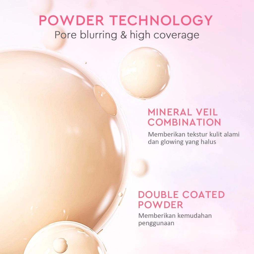 GLAD2GLOW Perfect Blurring Powder Foundation | G2G Pressed Powder with BB Cream Finish | Smooth & Long‑Lasting Makeup