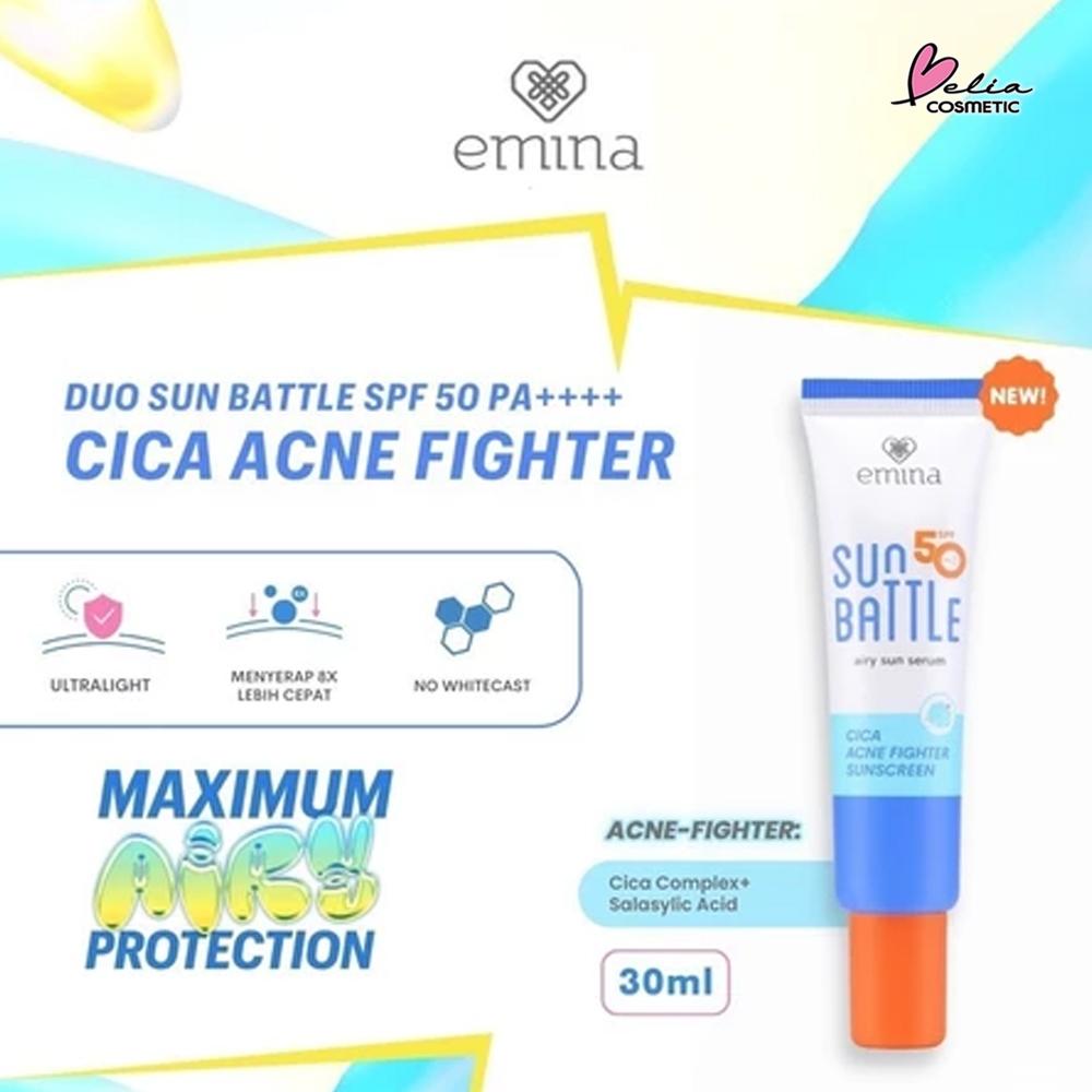 Emina Max Airy Sun Shield SPF 50 PA++++ | Lightweight Barrier + Cica for Acne-Prone Skin