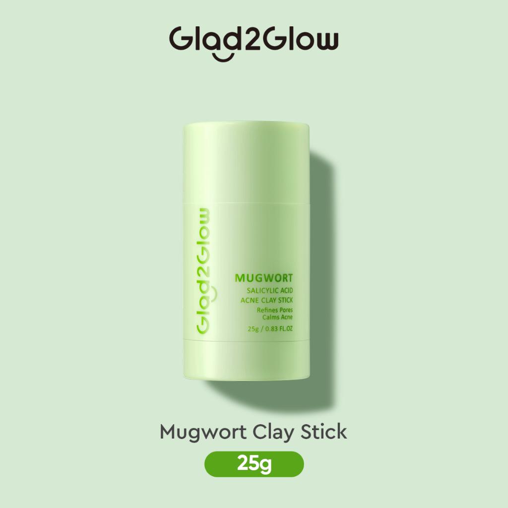 GLAD2GLOW Clay Stick Mask Series | Mugwort + Salicylic Acid for Acne & Volcano 3D Acid for Pore Care | 25g