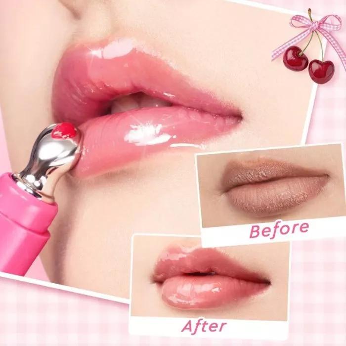 Glad2Glow BRIGHTENING LIP SERUM 7g 3in1 - Brightens Moisturizes Adds Color 24 Hour Hydration Nutrition Strawberry Flavor