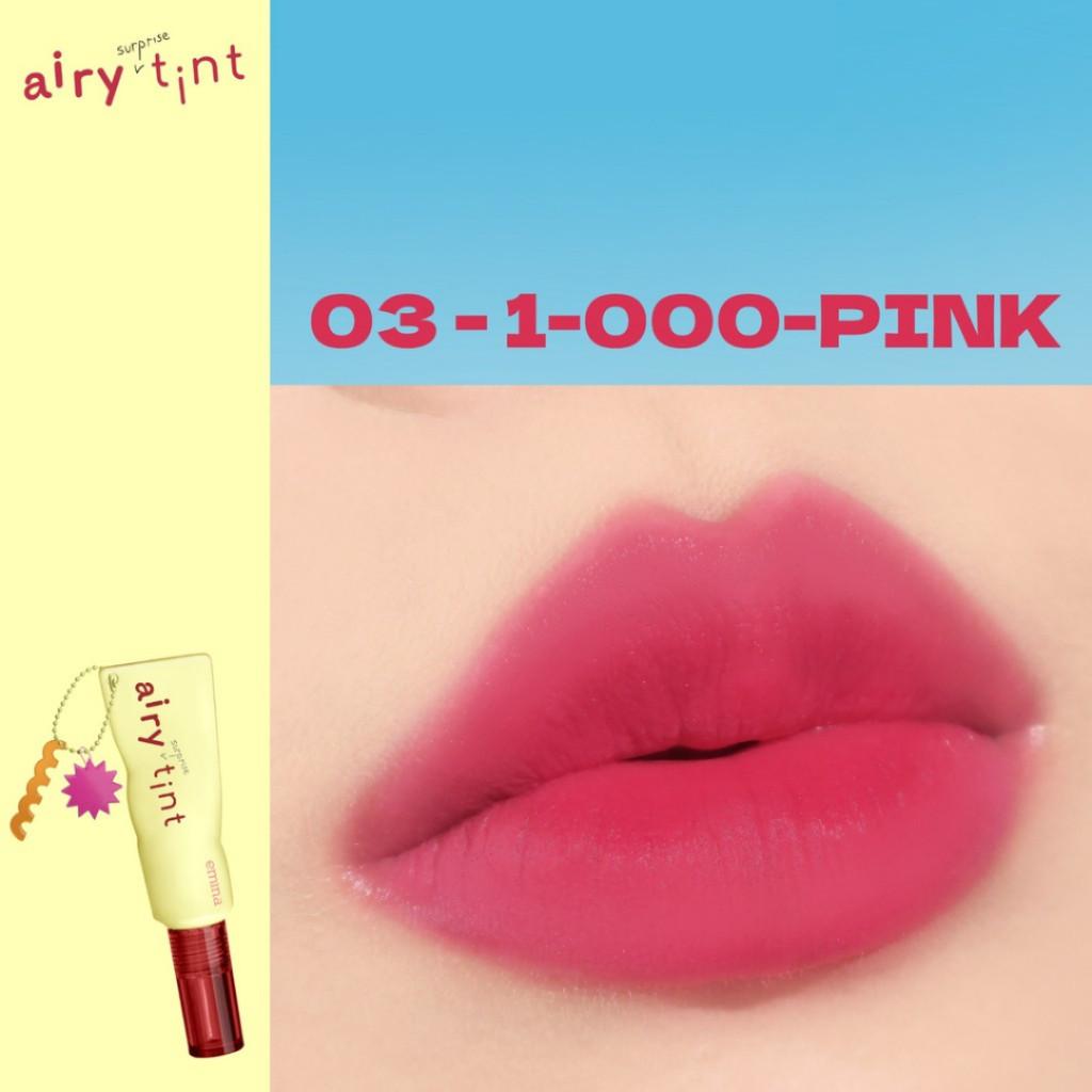 Emina Airy Surprise Airy Tint 3g + Keychain | Lightweight Waterproof Long Lasting Lip Stain