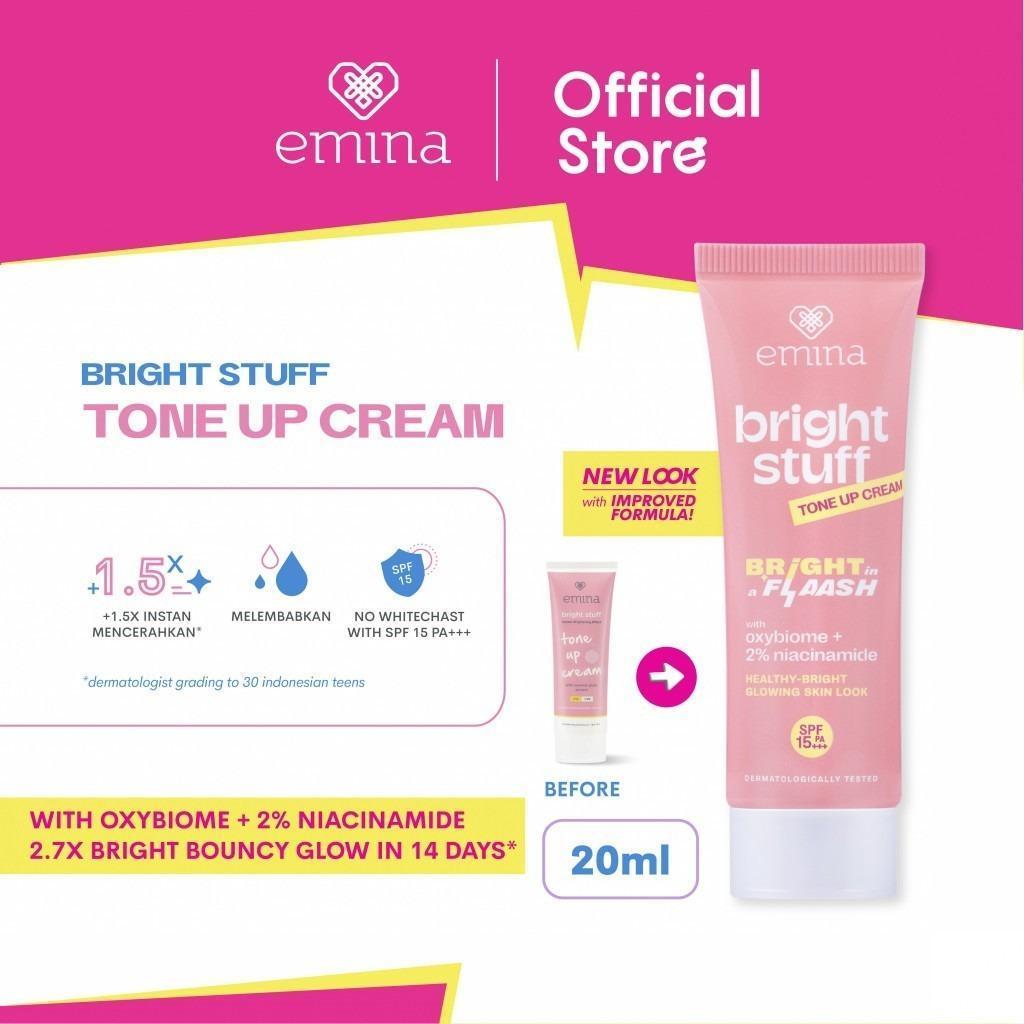 Emina Bright Stuff Tone Up Cream 20ml | Instant Brightening & Hydration for Natural Glow