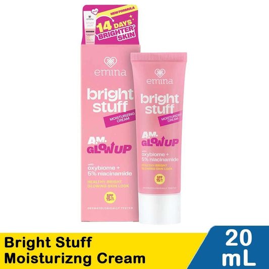 Emina Bright Stuff Moisturizing Cream 20ml | Brightening Daily Moisturizer with Vitamin E & SPF