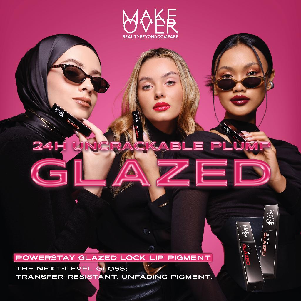 MAKE OVER Powerstay GLAZED LOCK LIP PIGMENT NEW! Lip Gloss yang Transferproof