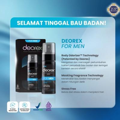Deorex Body Odorizer Spray for Men – 60ml | Long-Lasting Odor Neutralizer for Active Lifestyles | Fragrance-Free & Non-Sticky Formula