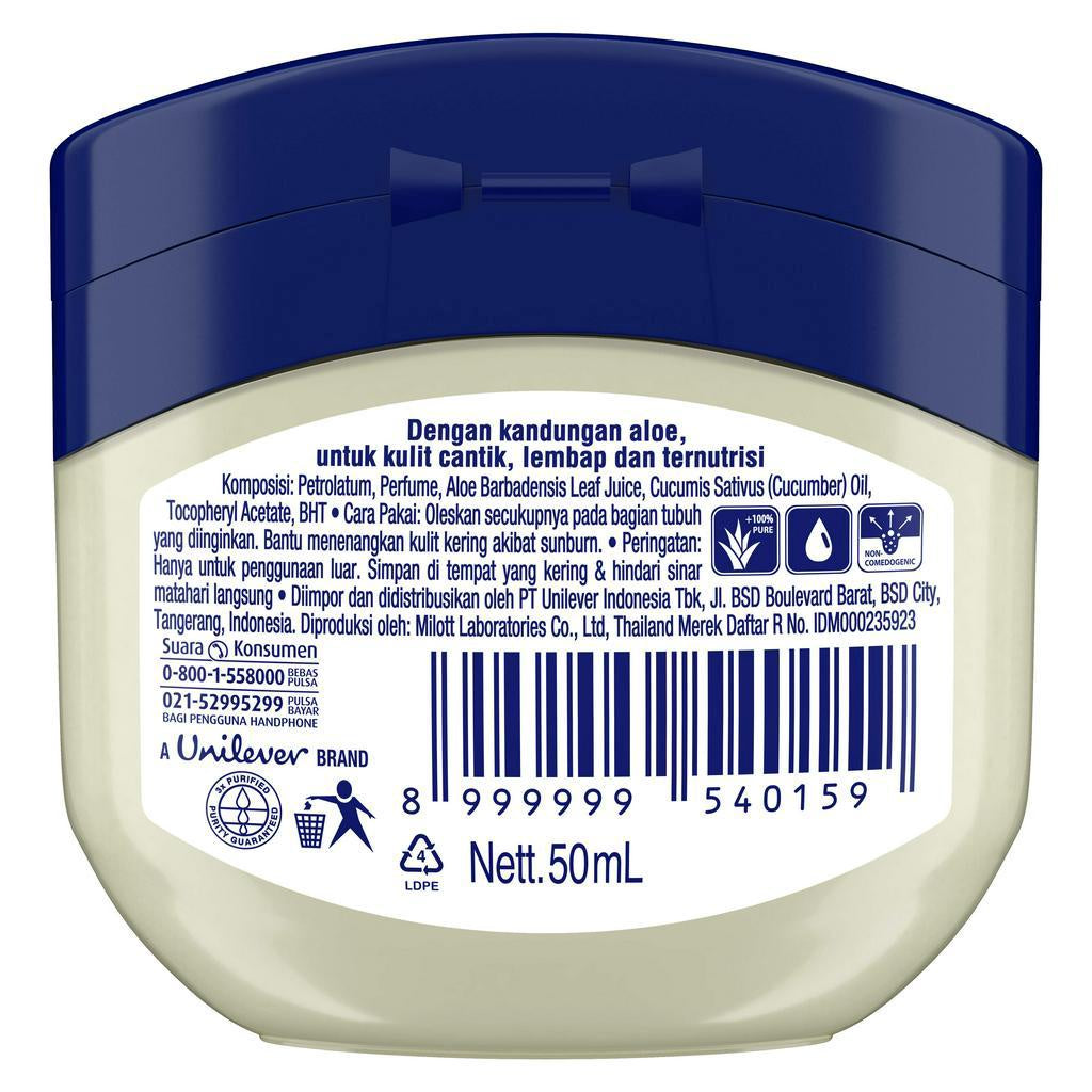 Vaseline Multi Purpose Repairing Jelly Aloe 50 Ml - Twin Pack