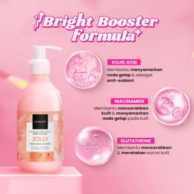 Scarlett Fragrance Brightening Body Lotion – Jolly 300ml | Radiant Moisturizer with Glutathione & Niacinamide | Warm Luxury Scent & Glowing Skin