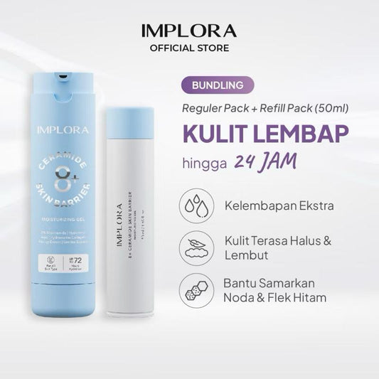 Implora Ceramide Skin Barrier Gel + Refill Set - GlowGuard Duo