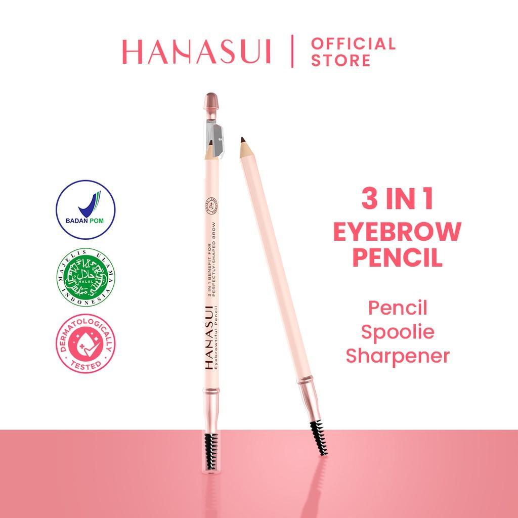 HANASUI Eye Makeup Series - Mascara, 2-in-1 Eyebrow Pencil, Eyeliner & Eyemazing Tools with Eyebrowful Pencil 3-in-1 and Eyedorable Mascara