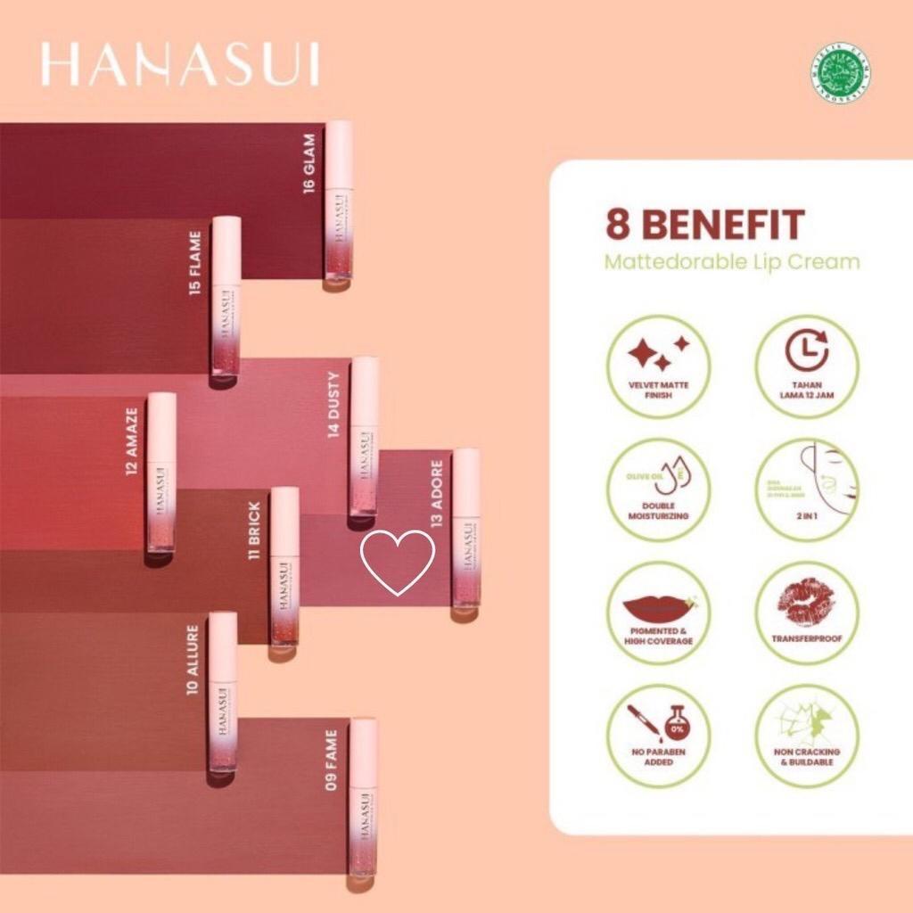 HANASUI Mattedorable Lip Cream – Boba Edition / Matcha Edition – Soft Matte Lip Tint