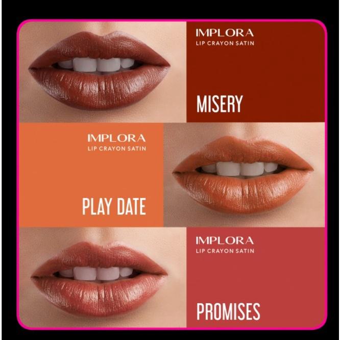 Implora Lip Crayon Satin – Soft Satin Finish Lip Color
