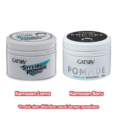 GATSBY Urban Dry Pomade 75g – Matte Finish, Dry Texture, Strong Hold Perfect for Effortless, Urban-Inspired Hairstyles | Non-Greasy | Easy to Wash Out