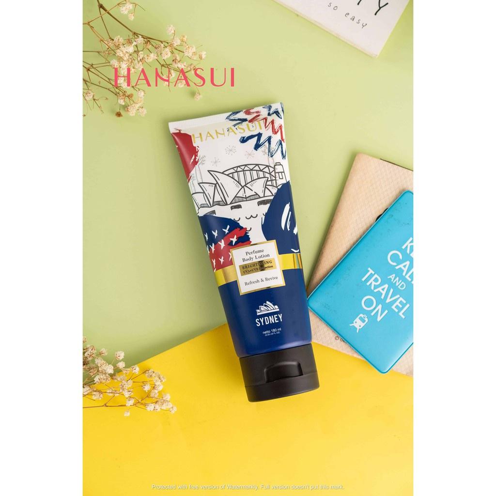 Hanasui Perfume Body Lotion 180ml - Brightening Lotion with Paris Sydney Tokyo Scents for Soft Moisturized Skin