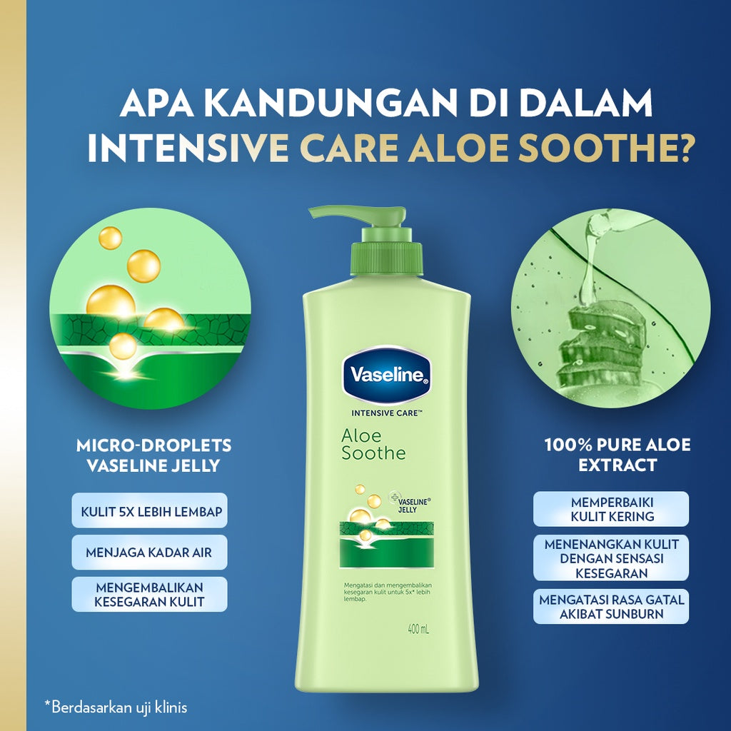 Vaseline Lotion Intensive Care Aloe Soothe 200ml Twin Pack