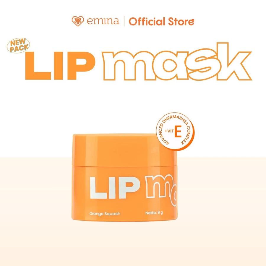Emina Lip Mask x Muzik Tiger 9g - Moist Lip Treatment with 7 Natural Oils & Shea Butter for Brighter Smoother Lips
