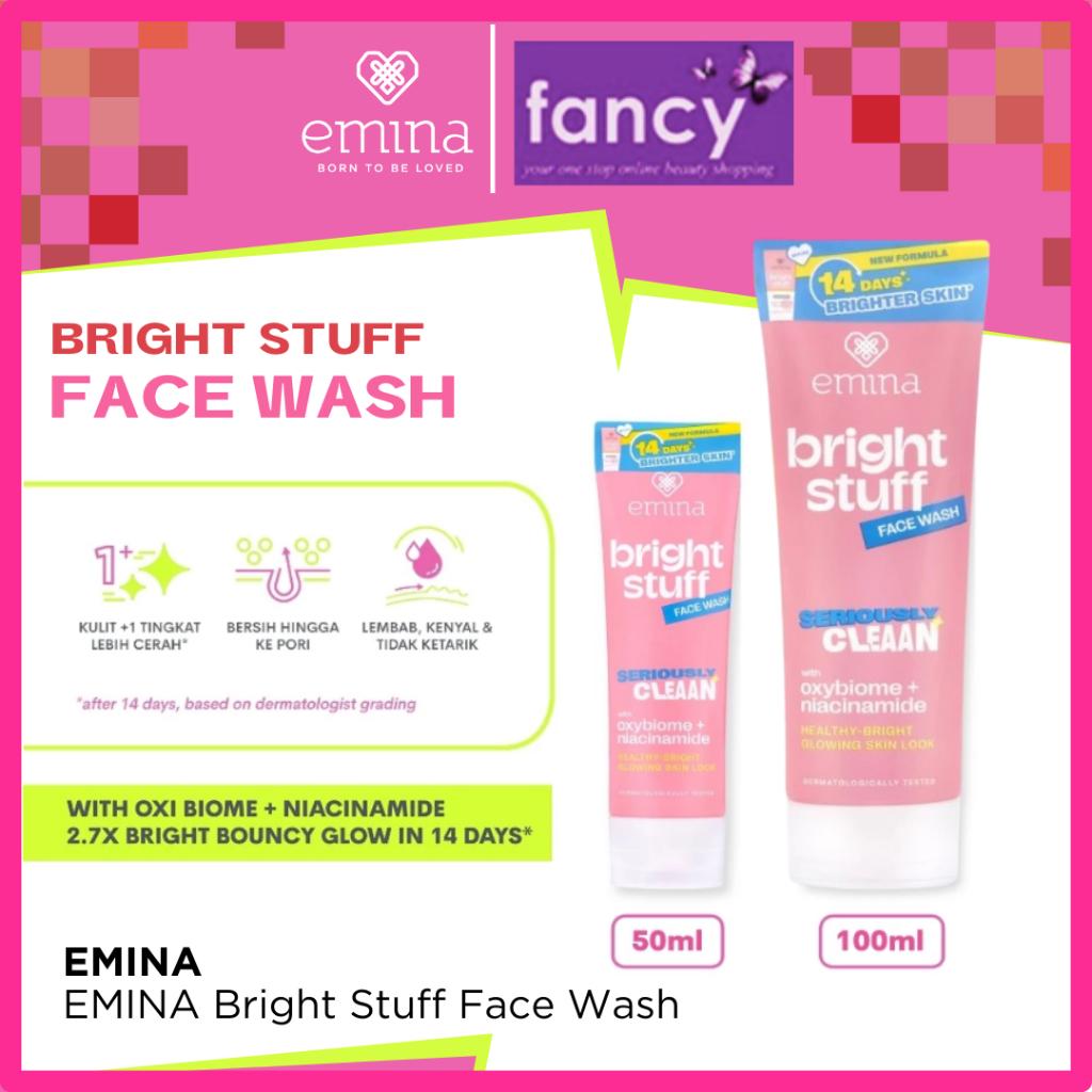 Emina Niacinamide Mencerahkan Oxy Ceramide Brightening Face Wash 50 / 100 ml NEW! - Sabun Muka Cerah Glowing Anti Kusam Bright Stuff