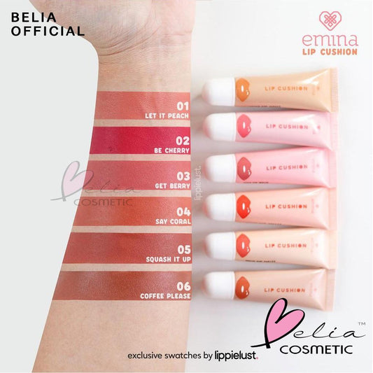EMINA Lip Cushion 9g | Soft Blur Tint Finish | Lip Cream with Cushion Applicator | Serba Ada