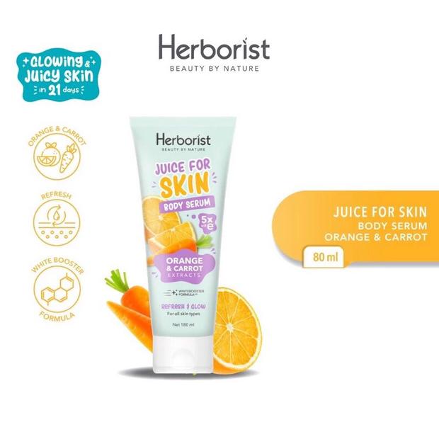 Herborist Juice for Skin Body Serum 80ml MINI Travel Size | Lotion Brightening Moisturizing