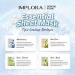 Implora Essential Sheet Mask Masker Wajah Tipis Lembap Berlapis