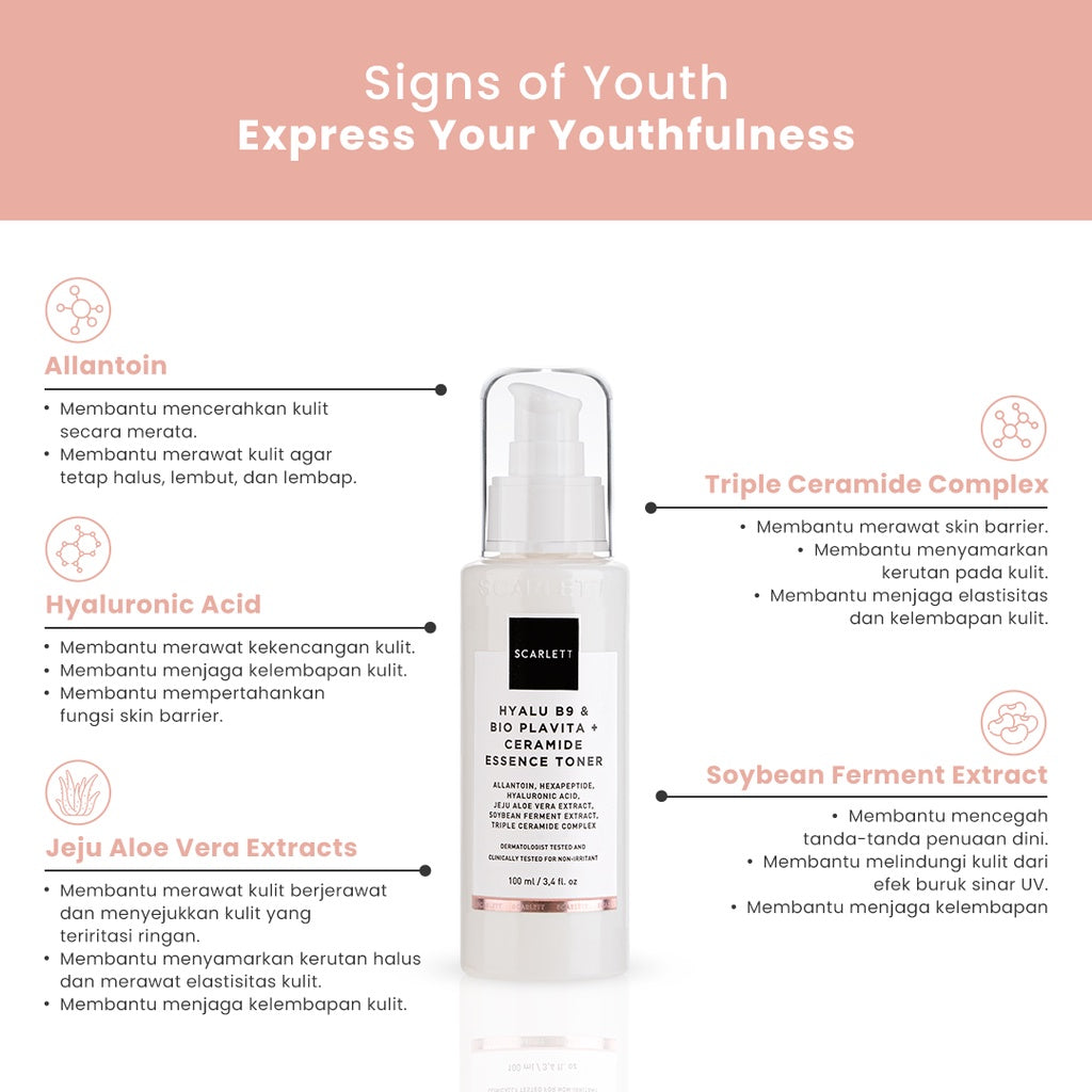 Scarlett Whitening - Hyalu B9 + Bio Plavita & Ceramide Essence Toner