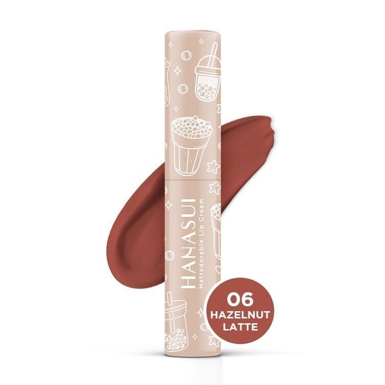 HANASUI Mattedorable Lip Cream – Lip & Cheek Tint, Boba / Matcha Latte Shades