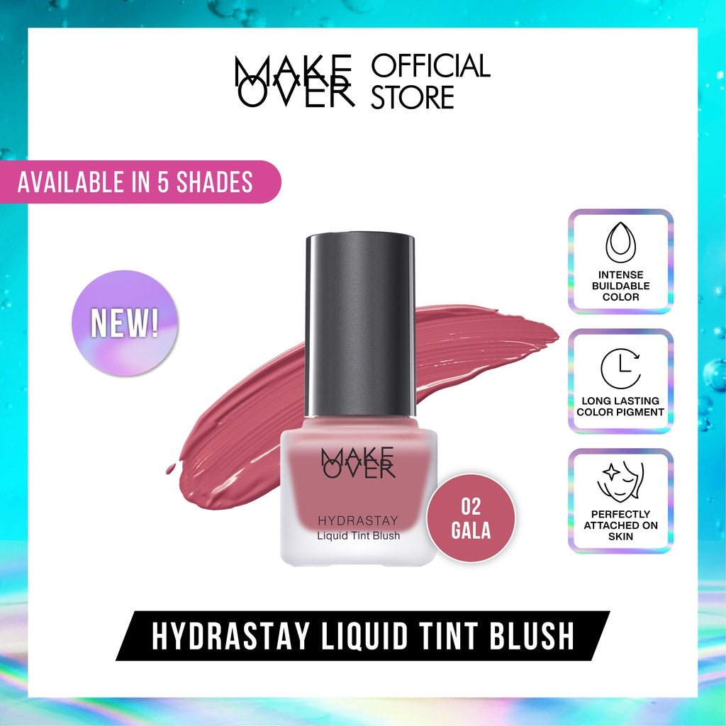 [SPECIAL 11.11] MAKE OVER Hydrastay Liquid Tint Blush - Blush On Intense Cream Blush Blendable Hasil Natural Lembab Hydrating Tampilan Segar Fresh Merona Tahan Lama BEST SELLER Cheek Blush Blushon Liquid Blush Lebaran Raya