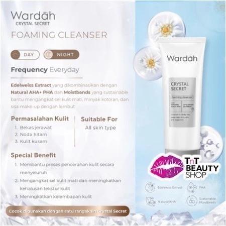 Wardah Crystal Secret Foaming Cleanser | Facial Wash With Natural AHA 100ml