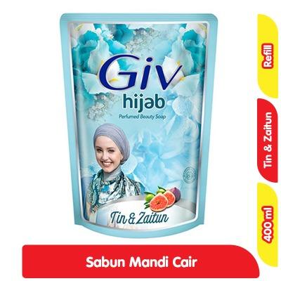Giv Hijab Body Wash Tin & Olive Refill 400ml – Freshness & Purity for Hijab-Wearers