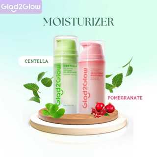 Glad2Glow Moisturizer 100g Series Centella Soothing Gel Cica & Pomegranate Niacinamide Brightening Hydrating Skin Care Product