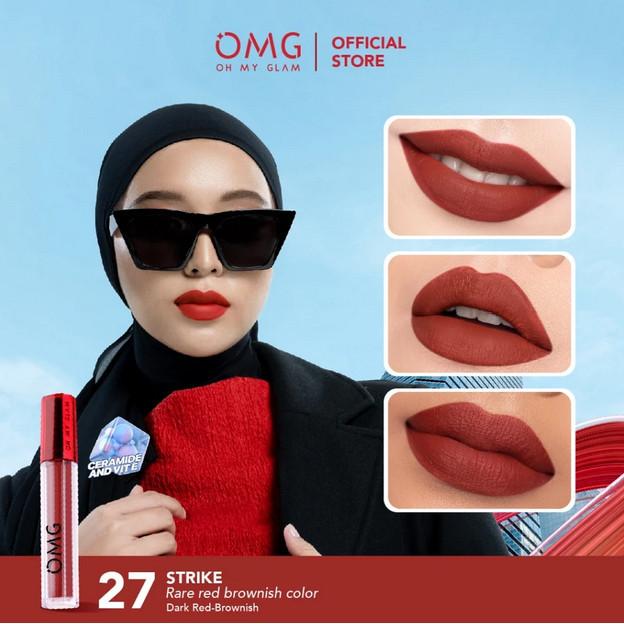 OMG Oh My Glam Matte Tahan Lama Kiss Lip Cream 3.5g Lip Cream Matte
