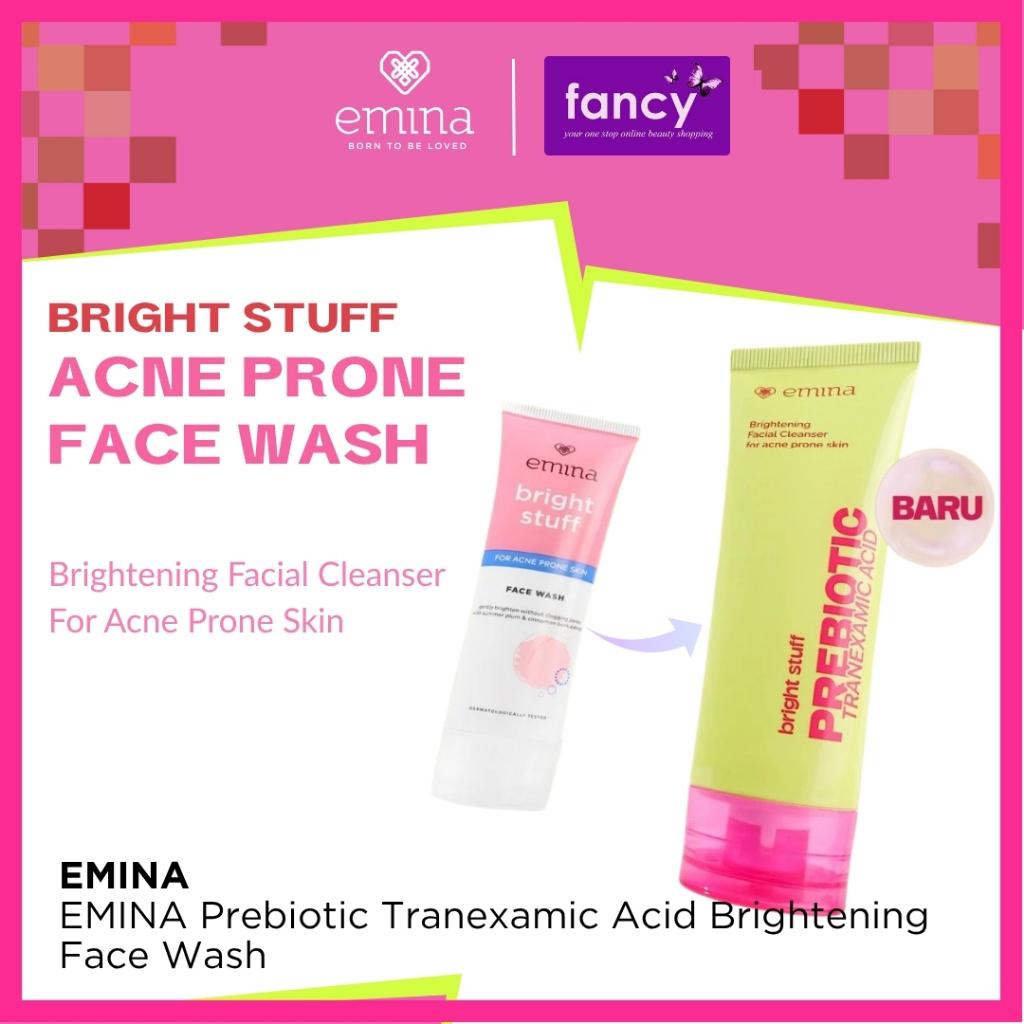 Emina Prebiotic Tranexamic Acid Brightening Face Wash for Acne Prone Skin 50ml 100ml | Sabun Muka Kulit Berjerawat dan Sensitif