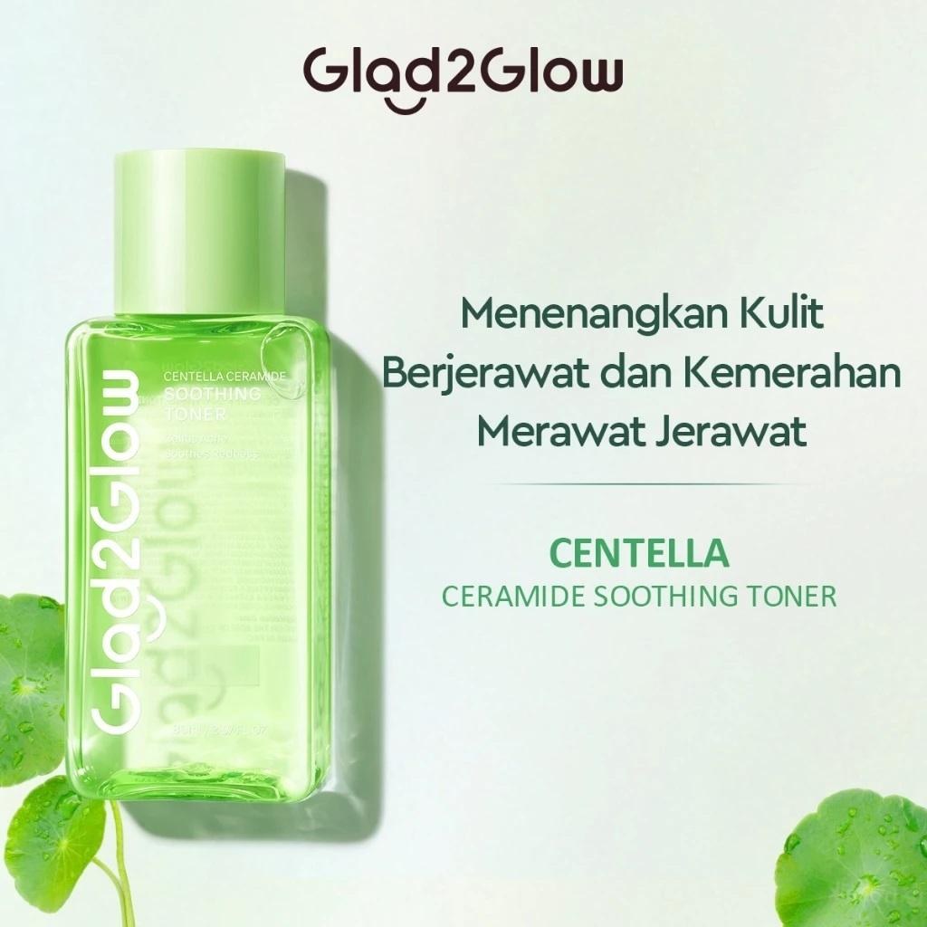 Glad2Glow Toner Series 80ml - Centella Soothing Pomegranate Brightening Blackberry Antioxidant Toner for All Skin Types