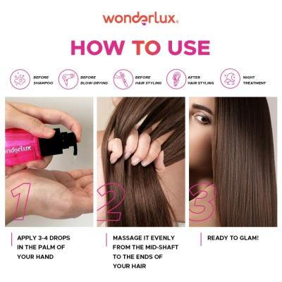 Wonderlux Instant Showstopper Hair Vitamin Oil – 75ml Lightweight Shine & Repair Serum