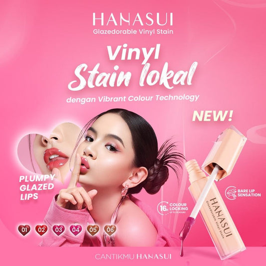 HANASUI - Glazedorable Vinyl Stain | Glossy Long Lasting Lip Stain