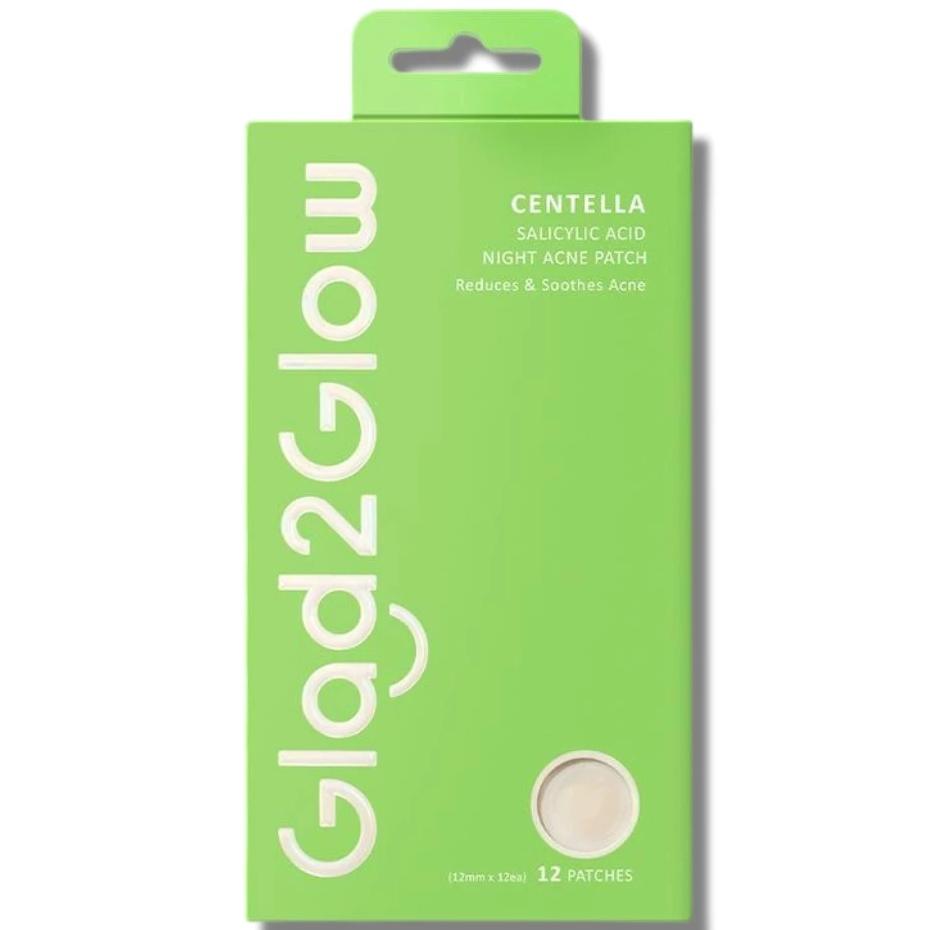 Glad2Glow Centella Salicylic Acid Acne Patch Day & Night Pimple Stickers for Clear Skin - GLADUBA GROSIR