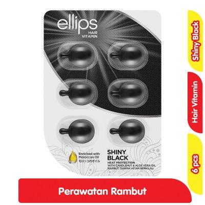 Ellips Hair Vitamin Shiny Black – 6 Capsules Deep Nourishment | Stronger Hair | Radiant Black Shine