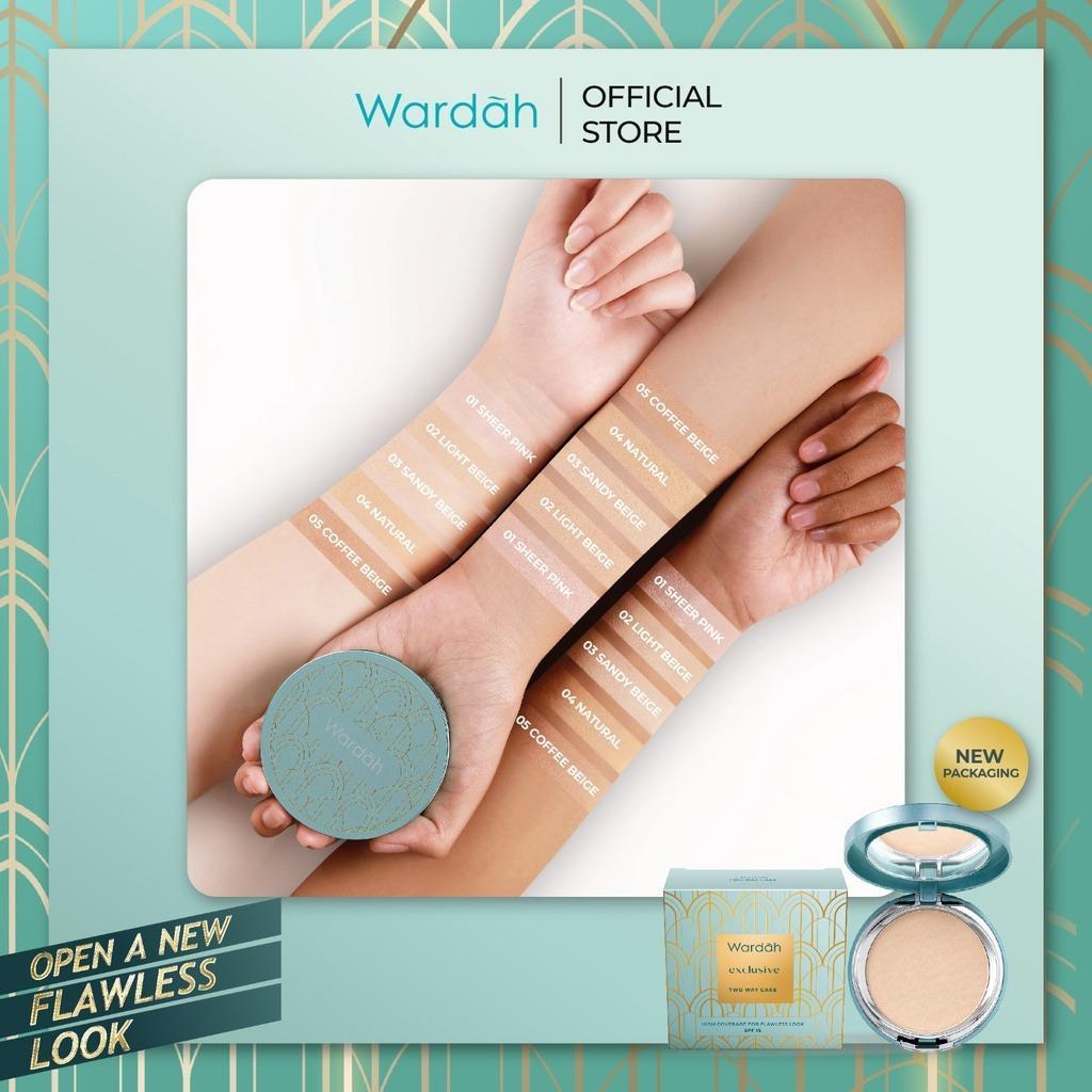 WARDAH Exclusive Two Way Cake Make Up – High Coverage Compact Foundation with SPF 15 PA+ for Smooth & Long-Lasting Finish