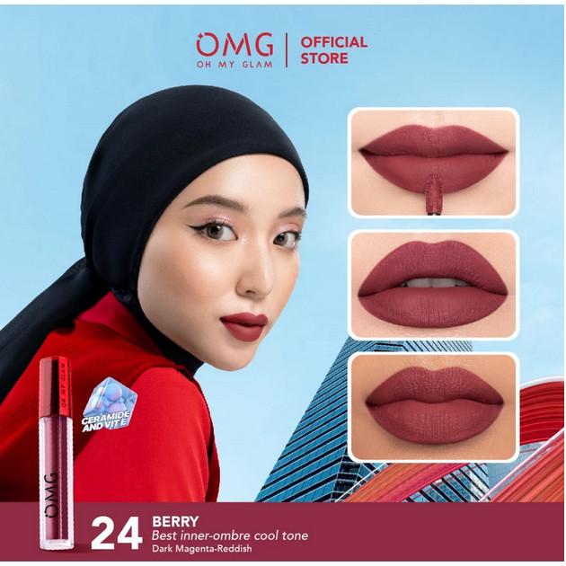 OMG Oh My Glam Matte Tahan Lama Kiss Lip Cream 3.5g Lip Cream Matte