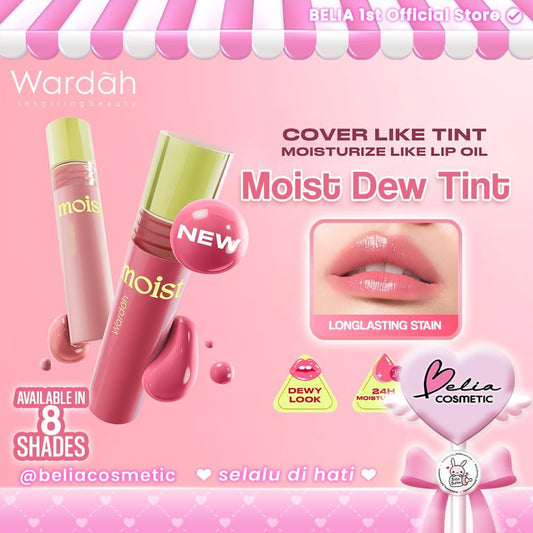 WARDAH Moist Dew Tint 3g – Glossy Tint | Oatmilk & Pentavitin | Hydrating Lip Glow