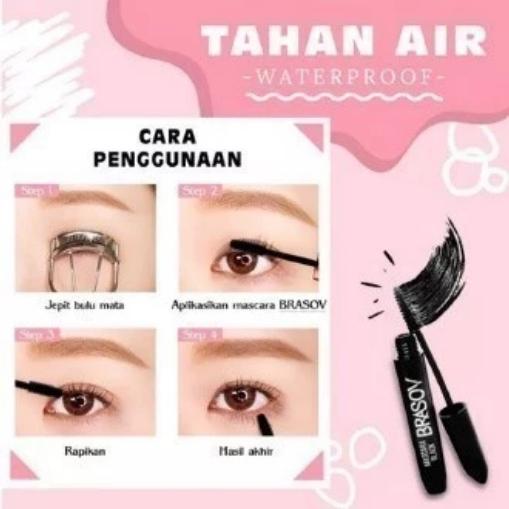BRASOV Mascara Black 8g – BPOM Approved, Lengthening & Volumizing Mascara