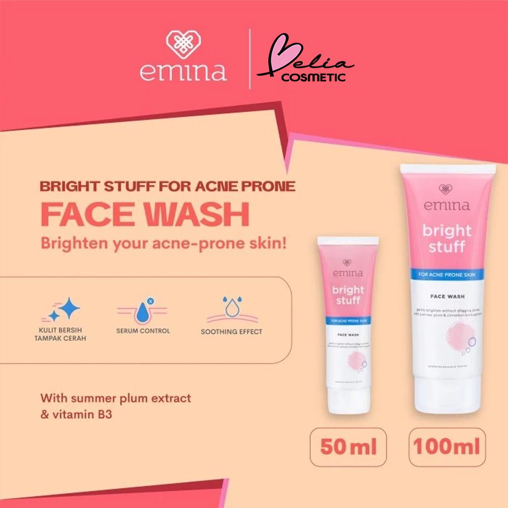 Emina Bright Clear Acne Face Wash | Gentle Cleanser for Acne-Prone Skin | 50ml / 100ml