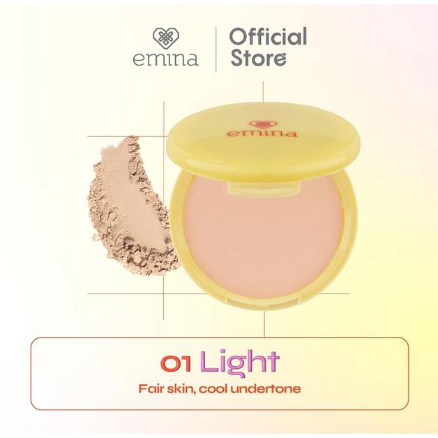 Emina Daily Matte x MUZIK TIGER COMPACT POWDER [Bedak Padat] 11gr No Kilap Club