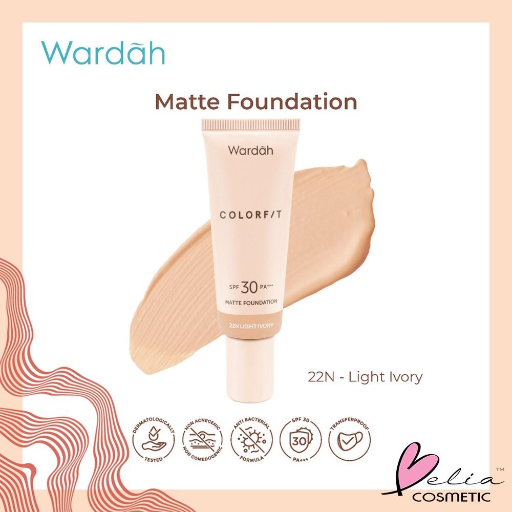 WARDAH Colorfit Matte Foundation 25ml – SPF 30 PA+++ | Long-Lasting Matte Base