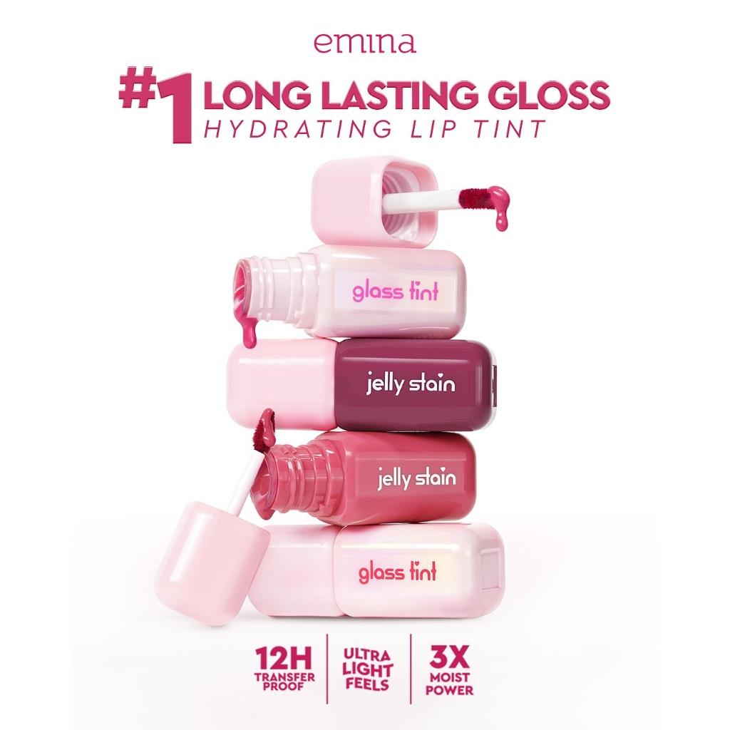 EMINA - Jelly Stain & Glass Tint | Glossy Lip Tint with Hydrating Finish