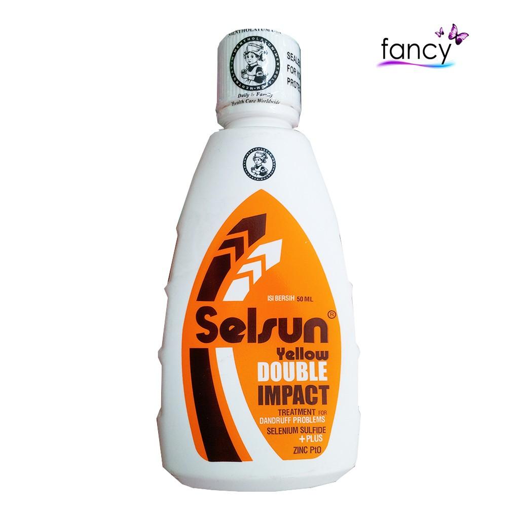 Selsun Yellow Double Impact Shampoo Reduces Itching 60ml (Shampo Anti Ketombe)