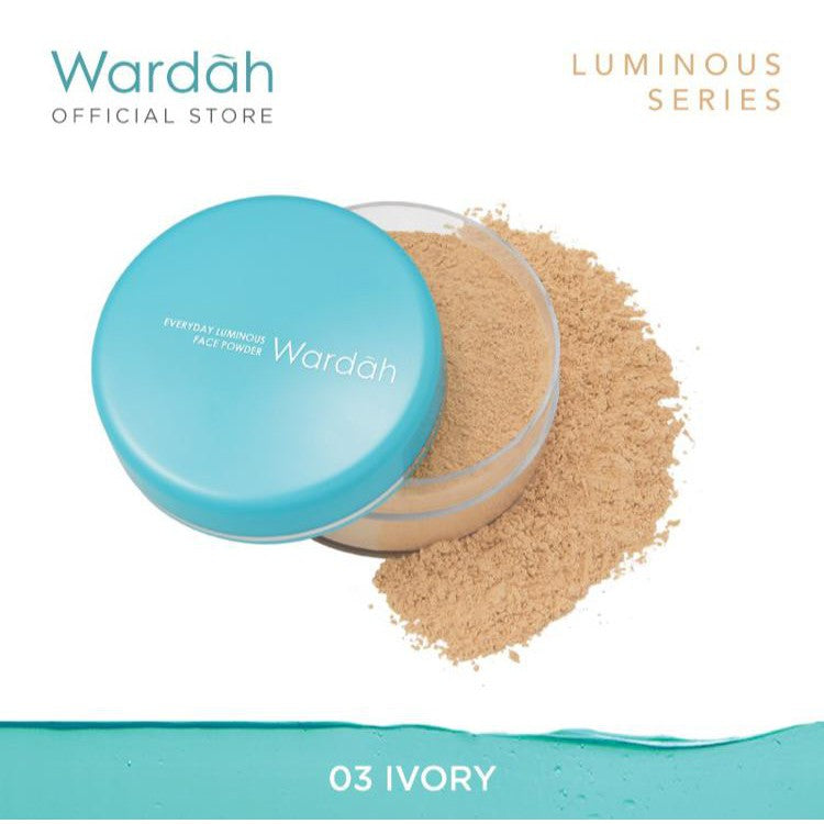 WARDAH Everyday Luminous Face Powder 30 g - Bedak Tabur Yang Halus, Natural, Ringan dan Melembabkan - Oil Control, Tahan Lama Untuk Semua Jenis Kulit - Makeup - Cocok Dipakai dengan Cushion