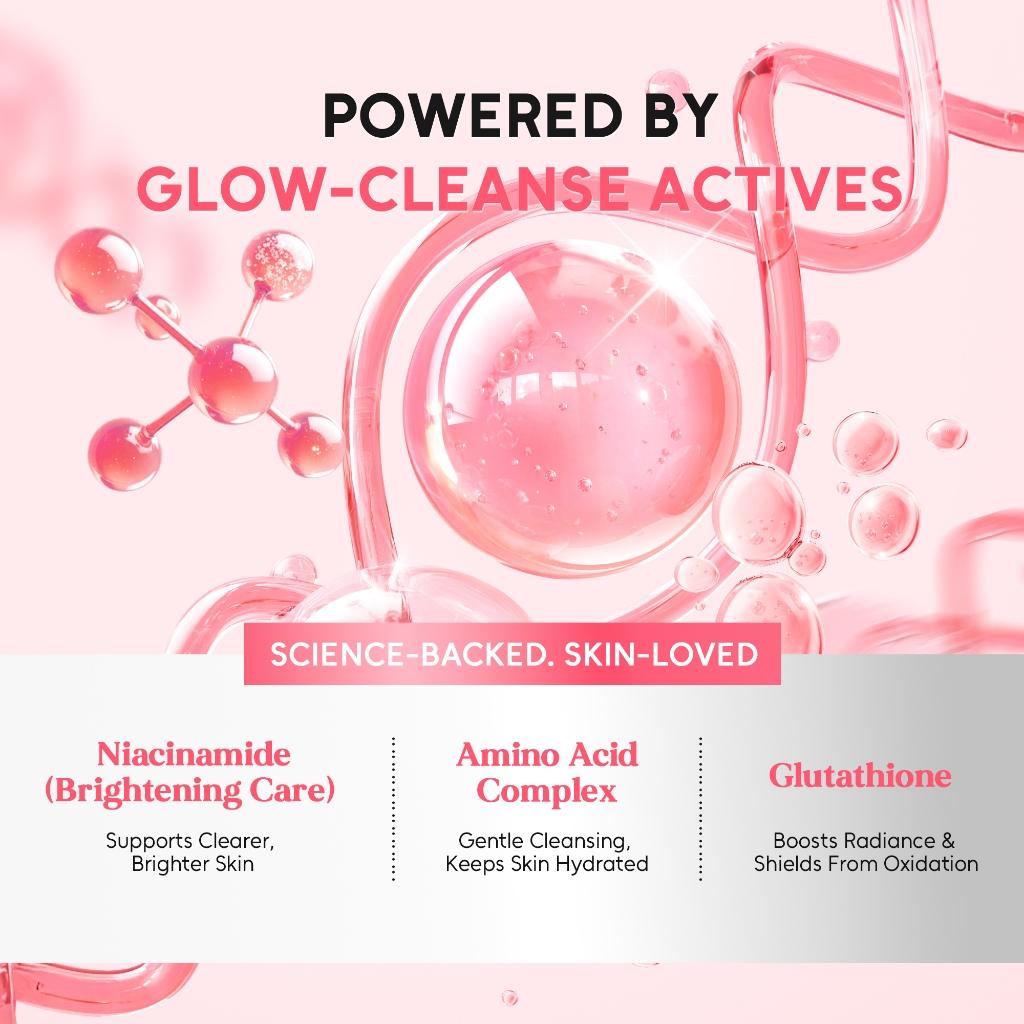 Lumixpert Low pH 5.5 Brightening Essence Gel Facial Wash Cleanser Instant Glow,Pencuci Wajah Brightening Pembersih Pori