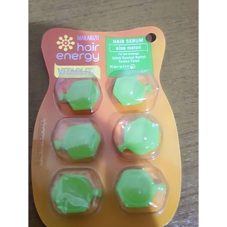 MAKARIZO Hair Energy Vitaglitz Serum 6x1ml – Keratin Boost with Aloe Melon & Royal Jelly for Silky, Revived Hair