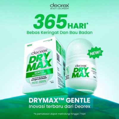 Deorex DryMax Deodorant Roll-On Gentle – 30ml | Advanced Odor & Sweat Protection for Sensitive Skin | Alcohol-Free, Fragrance-Free & Dermatologist-Approved